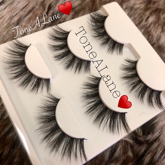 Mink 3D False Eyelashes Lashes fluffy 3 Pairs - Picture 4 of 4